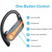 Donerton Wireless Earbuds, Bluetooth 5.1 Sport Headphones, 10Hours Single Playtime Earhooks Headset, Wireless Earphone 6D Stereo HiFi Sound Noise Cancelling for Working/Travel/Gym, Black Red