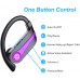 Donerton Wireless Earbuds, Bluetooth 5.1 Sport Headphones, 10Hours Single Playtime Earhooks Headset, Wireless Earphone 6D Stereo HiFi Sound Noise Cancelling for Working/Travel/Gym, Black Red