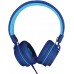 TALK WORKS Corded Headphones for Kids - Over Ear Headphones for Home, School, and Gaming - Lightweight, Portable, Cushioned Earcups, and Adjustable Headband - Comes in Fun Colors - One Size, Blue
