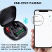 Donerton Wireless Earbuds, Bluetooth 5.1 Sport Headphones, 10Hours Single Playtime Earhooks Headset, Wireless Earphone 6D Stereo HiFi Sound Noise Cancelling for Working/Travel/Gym, Black Red