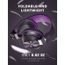 On-Ear Headphones with Microphone, Universal Foldable Wired Headphones for Adults Children Boys Girls Kids, Lightweight Portable Stereo Headphones with 1.5M Tangle-Free Cord for School Home Travel