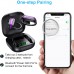 Donerton Wireless Earbuds, Bluetooth 5.1 Sport Headphones, 10Hours Single Playtime Earhooks Headset, Wireless Earphone 6D Stereo HiFi Sound Noise Cancelling for Working/Travel/Gym, Black Red