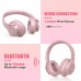 Bluetooth Headphones Over Ear,KVIDIO 55 Hours Playtime Wireless Headphones with Microphone,Foldable Lightweight Headset with Deep Bass,HiFi Stereo Sound for Travel Work Laptop PC Cellphone (Blue)