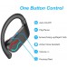 Donerton Wireless Earbuds, Bluetooth 5.1 Sport Headphones, 10Hours Single Playtime Earhooks Headset, Wireless Earphone 6D Stereo HiFi Sound Noise Cancelling for Working/Travel/Gym, Black Red