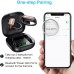Donerton Wireless Earbuds, Bluetooth 5.1 Sport Headphones, 10Hours Single Playtime Earhooks Headset, Wireless Earphone 6D Stereo HiFi Sound Noise Cancelling for Working/Travel/Gym, Black Red