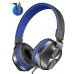 On-Ear Headphones with Microphone, Universal Foldable Wired Headphones for Adults Children Boys Girls Kids, Lightweight Portable Stereo Headphones with 1.5M Tangle-Free Cord for School Home Travel