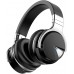 Reverbix E7 Noise Canceling Headphones Overhead Bluetooth Headphones with Mic for Phone-Call, Comfortable Wireless Headphones &amp; Light Weight, Deep Bass, 35-Hour Battery Life, White