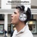 Silensys E7 PRO Active Noise Cancelling Headphones Bluetooth Headphones with Microphone Deep Bass Wireless Headphones Over Ear, Comfortable Fit, 30H Playtime for TV/Computer/Cellphone, Black