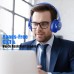 Bluetooth Headphones Over Ear,KVIDIO 55 Hours Playtime Wireless Headphones with Microphone,Foldable Lightweight Headset with Deep Bass,HiFi Stereo Sound for Travel Work Laptop PC Cellphone (Blue)