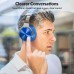 Silensys E7 PRO Active Noise Cancelling Headphones Bluetooth Headphones with Microphone Deep Bass Wireless Headphones Over Ear, Comfortable Fit, 30H Playtime for TV/Computer/Cellphone, Black